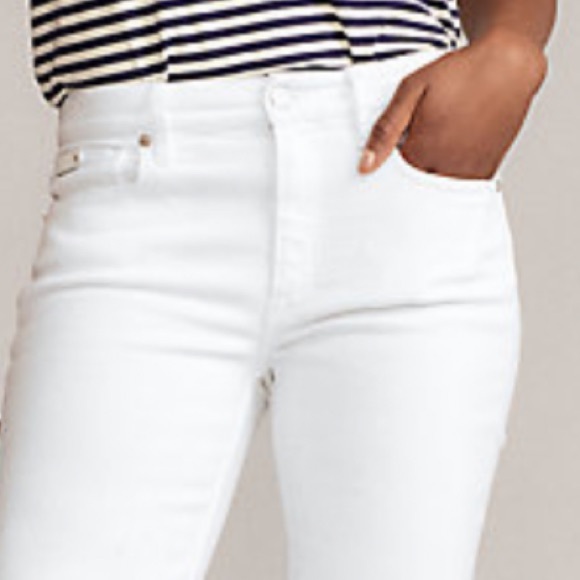 NWOT RL BLACK LABEL 105 CIGARETTE SKINNY JEANS WHITE WASH FIVE POCKETS SIZE 28 - Picture 5 of 11